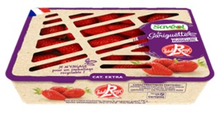 fraises gariguette 250g label rouge 100% carton saveol