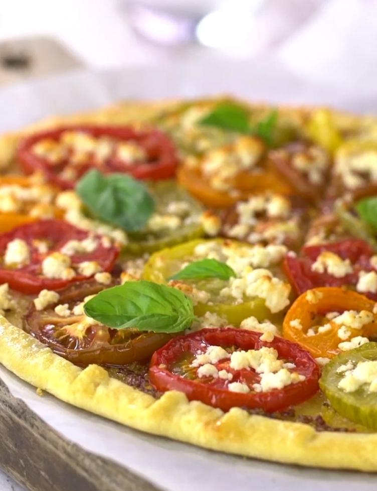 Tarte tomates multicolores