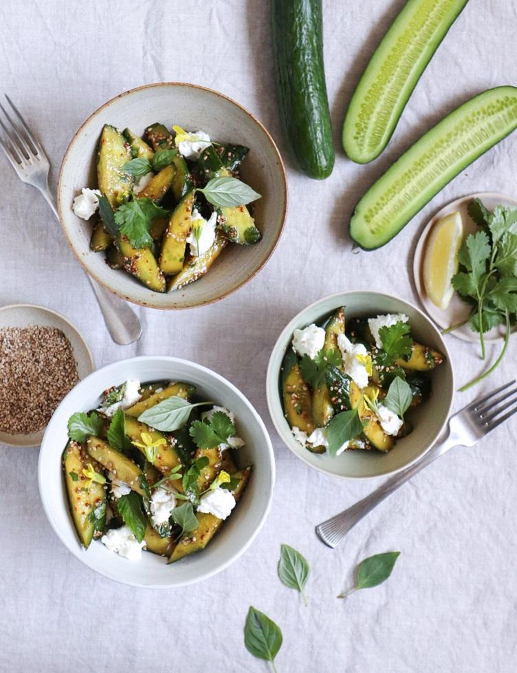 Salade de concombres angele ferreux