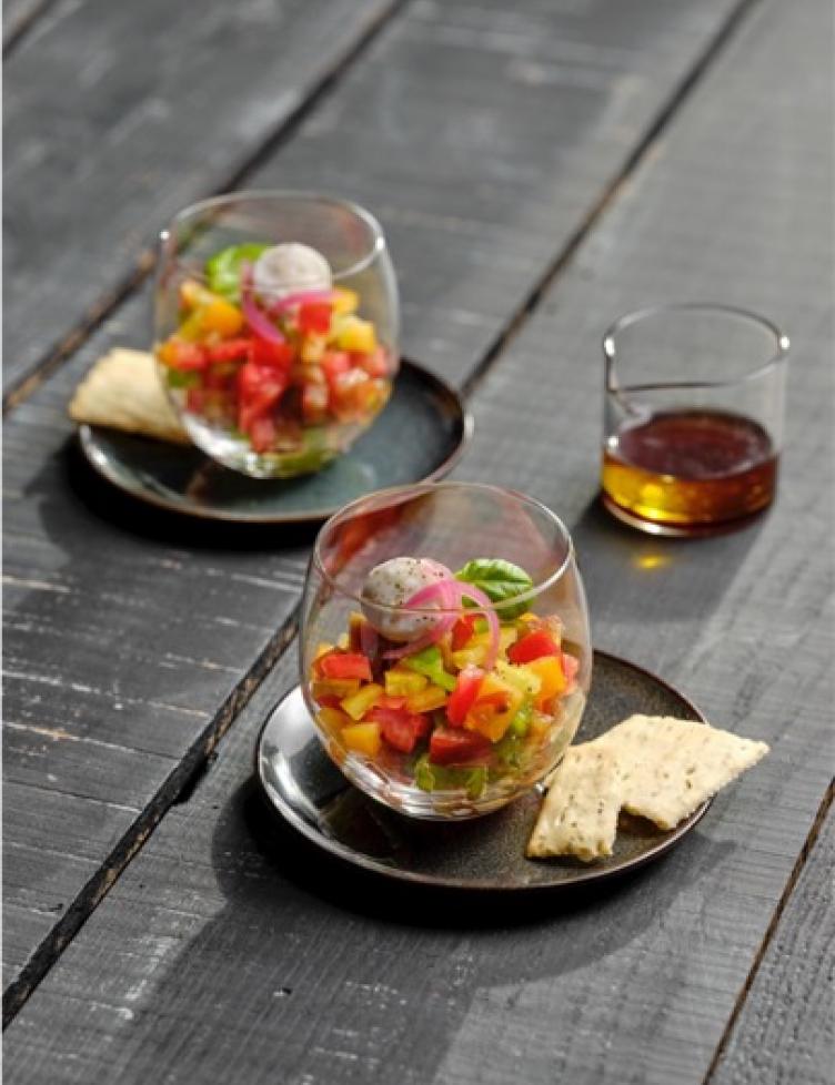 recette tartare de tomates cocktails et mozzarella 