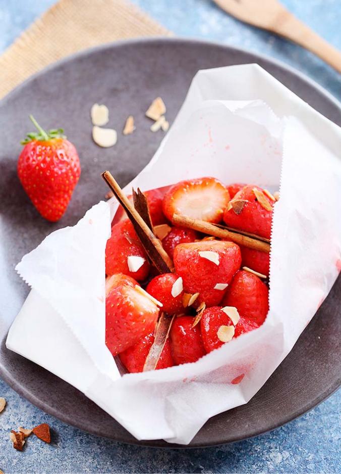 Papillote aux fraises