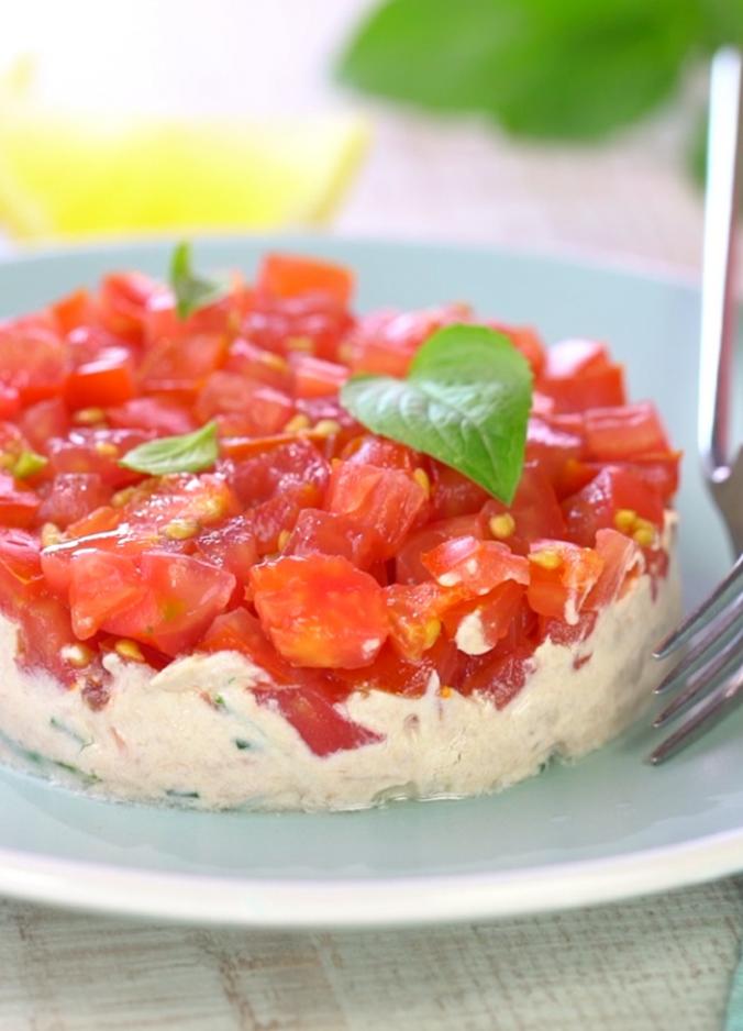 Tartare de tomates et thon