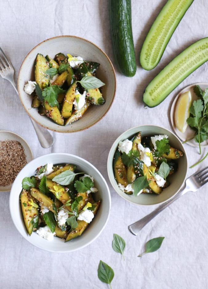 Salade de concombres angele ferreux