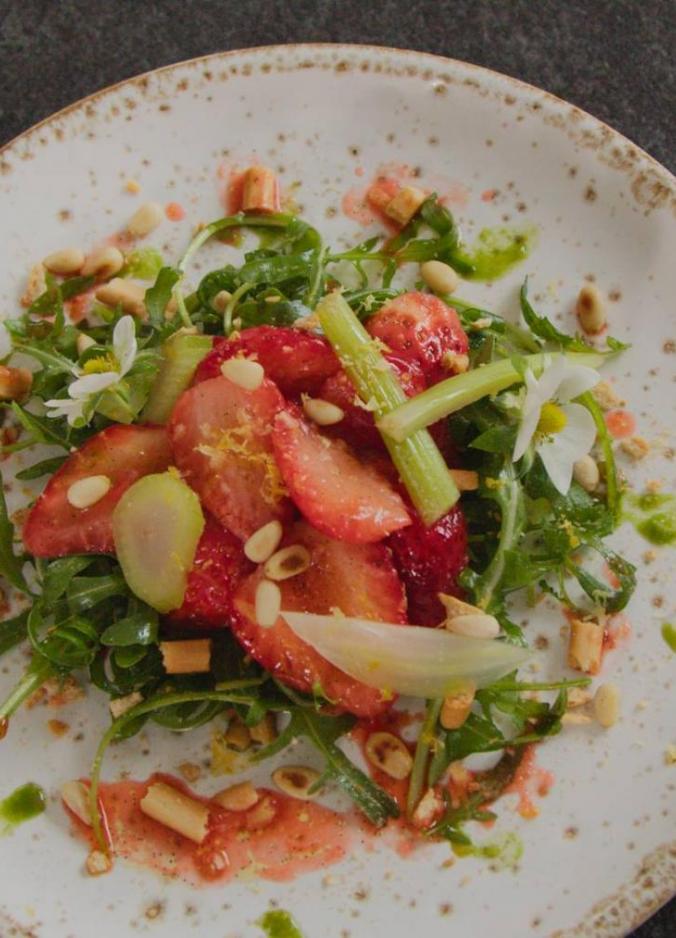 fraises en salade